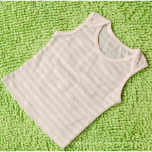 Colete listrado verde bebê de algodão orgânico
